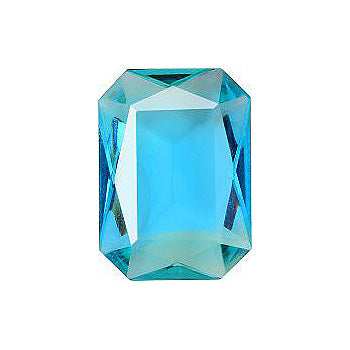 Octagon Faceted Pointed Back (Doublets) Crystal Glass Stone, Aqua Blue 11 Multicolours (Bi-11422), Czech Republic