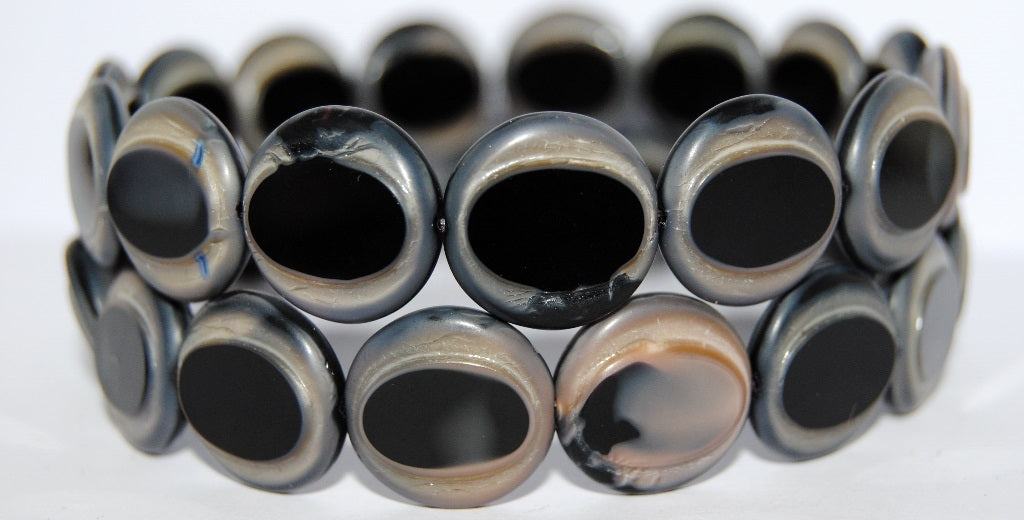 Table Cut Round Beads Eskooko, 77713 Matte (77713 M), Glass, Czech Republic