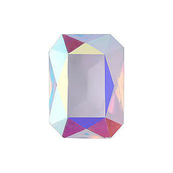 Octagon Faceted Pointed Back (Doublets) Crystal Glass Stone, White 8 Transparent With Ab, Polished (000300-Abp), Czech Republic