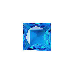 Square Faceted Pointed Back (Doublets) Crystal Glass Stone, Aqua Blue 1 Transparent (60040), Czech Republic