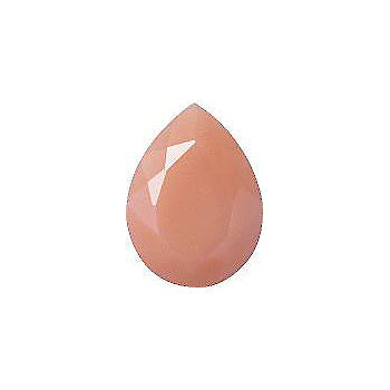 Pear Faceted Pointed Back (Doublets) Crystal Glass Stone, Nude 4 Opaque (71100-B), Czech Republic