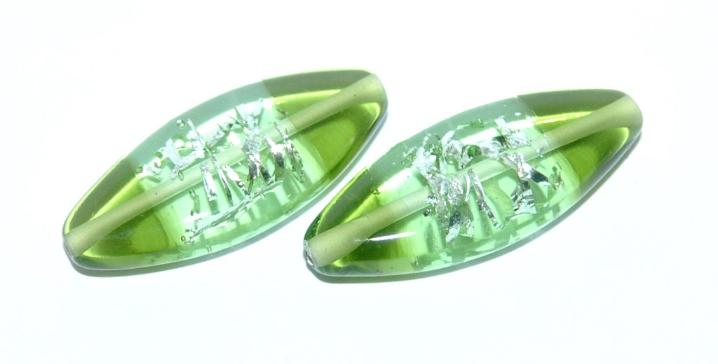 Oval Lampwork Glass Handmade Beads, (A), Glass, Czech Republic