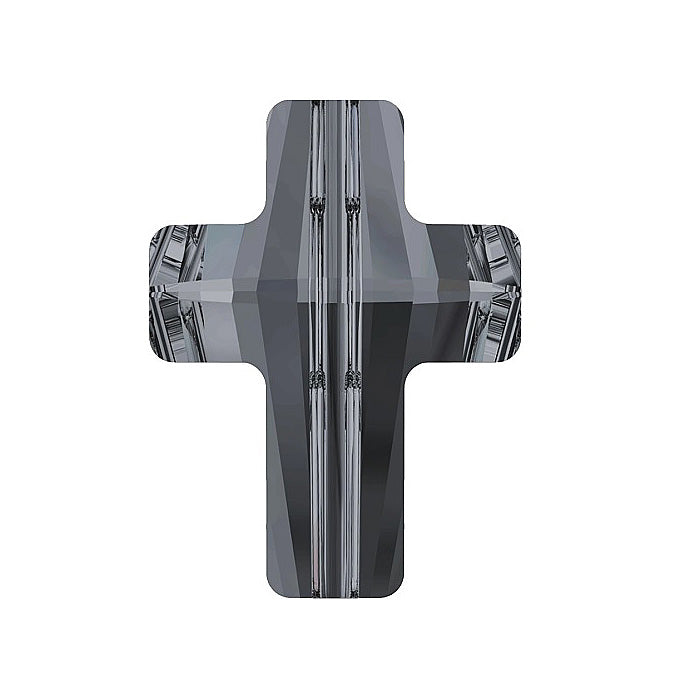 SWAROVSKI CRYSTALS Cross Bead 5378 Crystal Silvernight Glass Austria