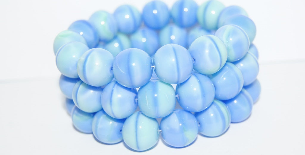 Round Pressed Glass Beads Druck, 37504 (37504), Glass, Czech Republic