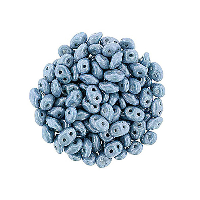 Matubo Superduo 2-hole czech pressed glass beads Opaque Blue Luster Glass Czech Republic