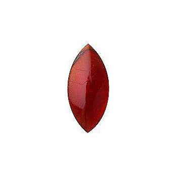 Navette Cabochons Pointed Back Crystal Glass Stone, Red 5 With Silver (90089), Czech Republic