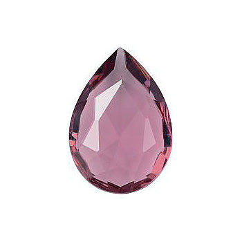 Pear Faceted Pointed Back (Doublets) Crystal Glass Stone, Violet 17 Transparent (20020), Czech Republic