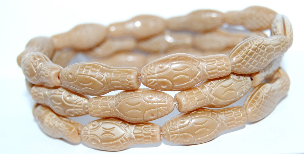 Snake Head Pressed Glass Beads, 14010 (14010), Glass, Czech Republic