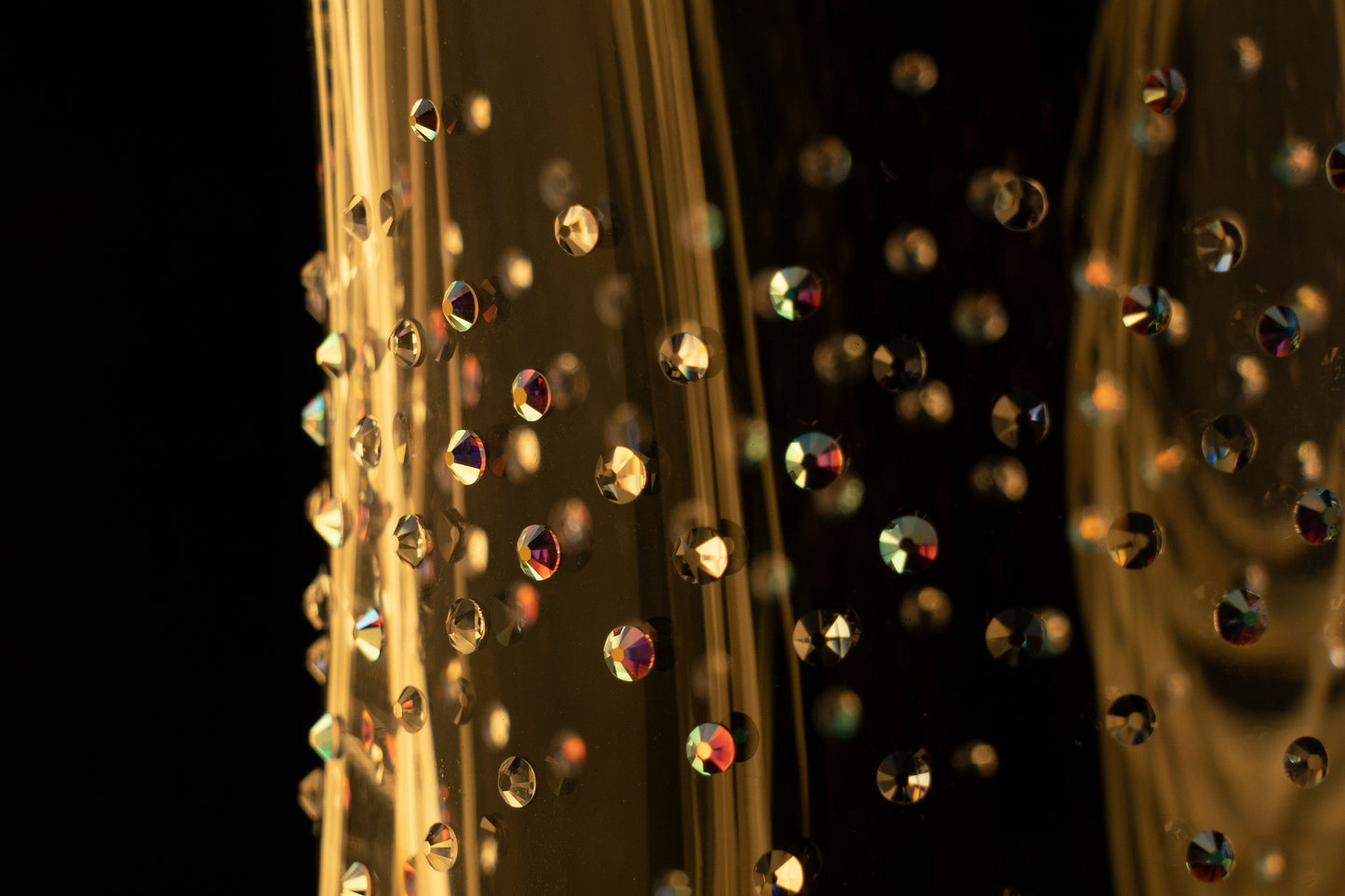 Czech Bohemian Glass Vase decorated with Swarovski Crystals 30cm, Crystal, Czech Republic