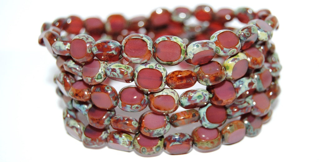 Table Cut Round Candy Beads, (71010B 66800), Glass, Czech Republic