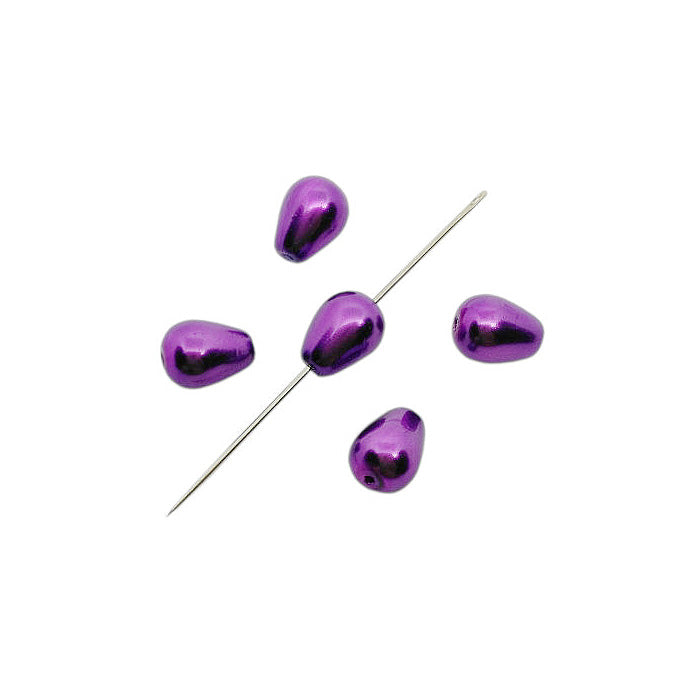 Pearl Immitaion Glass Beads Orchid Glass Czech Republic