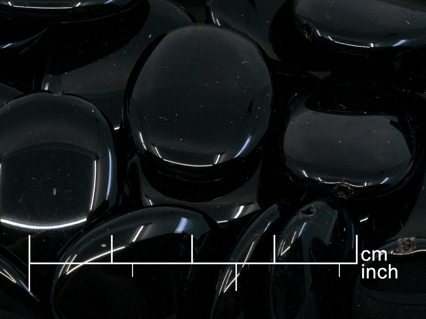 OUTLET 250g Pressed Czech Glass Beads, 26 x 20 mm, Black (111-30534-26x20-23980)