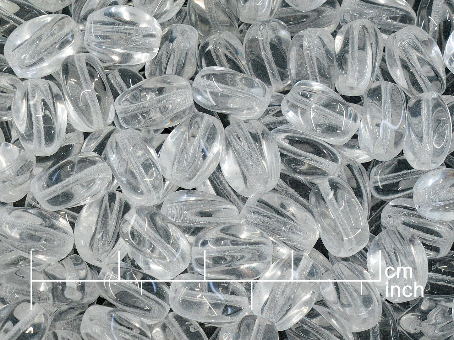出口 250 克压制捷克玻璃珠,4 毫米,水晶 (111-99241-04x04-00030)