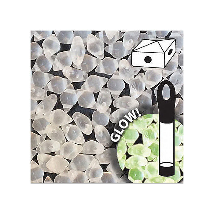 DIAMONDUO glass two-hole beads rhombus gemduo Crystal Matte Glows In The Dark Glass Czech Republic