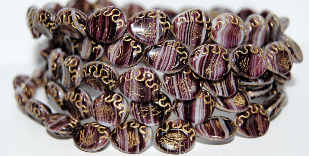 Tear Oval Pressed Glass Beads, (25000 54202), Glass, Czech Republic