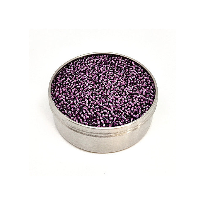 Rocailles PRECIOSA seed beads Amethyst White Lined Glass Czech Republic