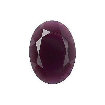 Oval Faceted Pointed Back (Doublets) Crystal Glass Stone, Violet 11 Milky Colours (04030-20090-K), Czech Republic