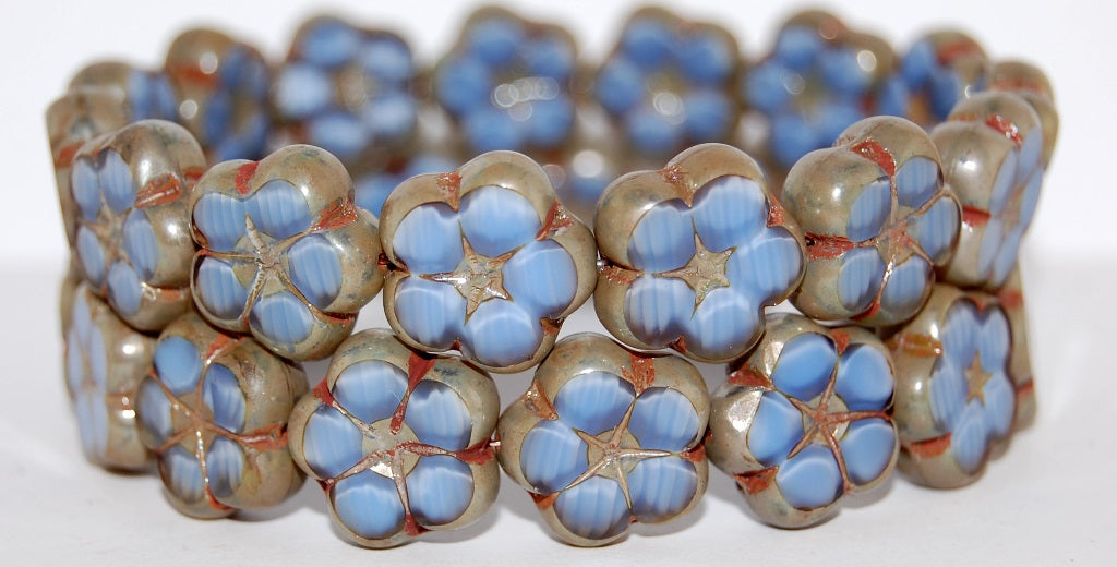 Table Cut Flower Beads, (36016 43400), Glass, Czech Republic