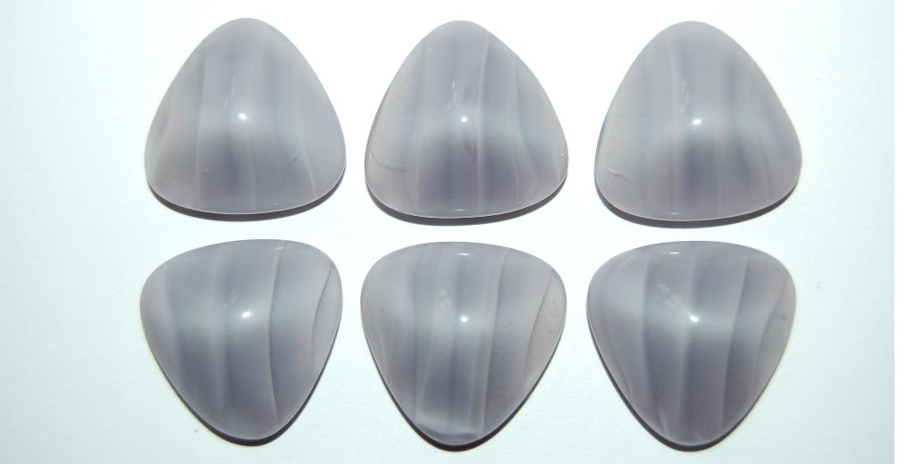 Cabochon Triangle Flat Back, (), Glass, Czech Republic