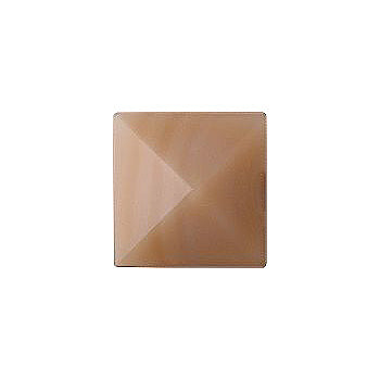 Square Faceted Flat Back Crystal Glass Stone, Nude 4 Opaque (71200), Czech Republic