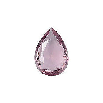 Pear Faceted Pointed Back (Doublets) Crystal Glass Stone, Violet 16 Transparent (20010), Czech Republic
