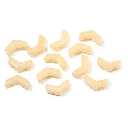 Arrow Czech 2-hole glass beads Beige Glass Czech Republic