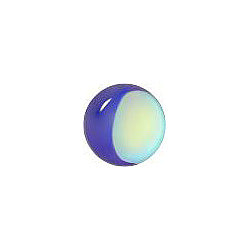 Round Cabochons Flat Back Crystal Glass Stone, Aqua Blue 9 Transparent With Ab (30010-Abb), Czech Republic