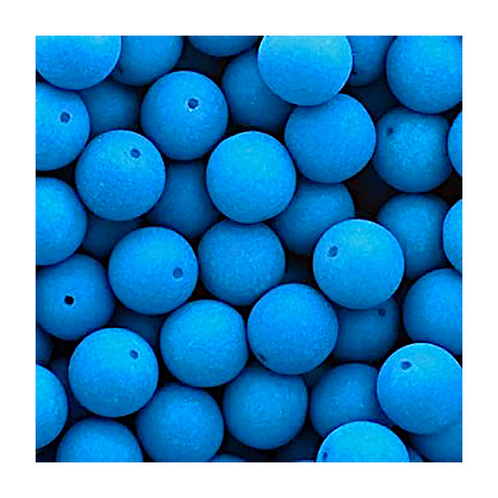 Neon Czech glass beads with UV effect round Blue Glass Czech Republic