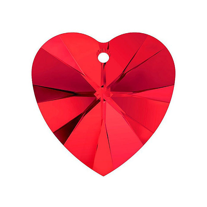 SWAROVSKI ELEMENTS pendant HEART 6228 crystal stone with hole Light Siam Glass Austria