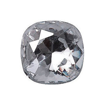 Rounded Square Faceted Pointed Back (Doublets) Crystal Glass Stone, Aqua Blue 8 Transparent With Aluminium (000300-Al), Czech Republic