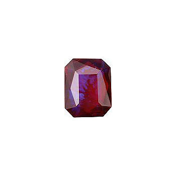 Octagon Faceted Pointed Back (Doublets) Crystal Glass Stone, Red 10 Mexico Opals (Mex-34), Czech Republic