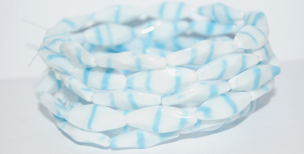 Faceted Oval With Star Pressed Glass Beads, 8605 (8605), Glass, Czech Republic