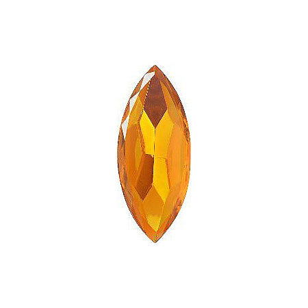 Navette Faceted Pointed Back (Doublets) Crystal Glass Stone, Orange 6 Transparent With Ab (10040-Abb), Czech Republic