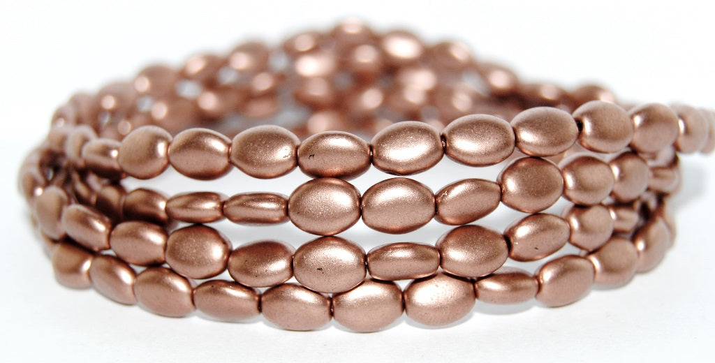 Oval Pressed Glass Beads, 2301780 (2301780), Glass, Czech Republic