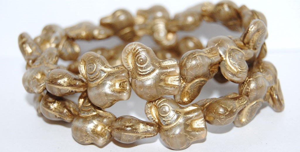 Elephant Animal Pressed Glass Beads, (16017 54202), Glass, Czech Republic