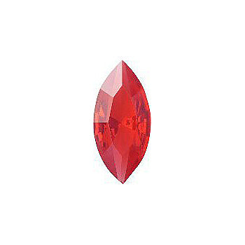 Navette Faceted Pointed Back (Doublets) Crystal Glass Stone, Red 9 Milky Colours (Milky-Strawberry), Czech Republic