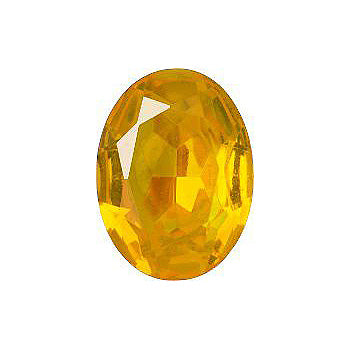 Oval Faceted Pointed Back (Doublets) Crystal Glass Stone, Yellow 12 Transparent With Ab (80000-Abb), Czech Republic