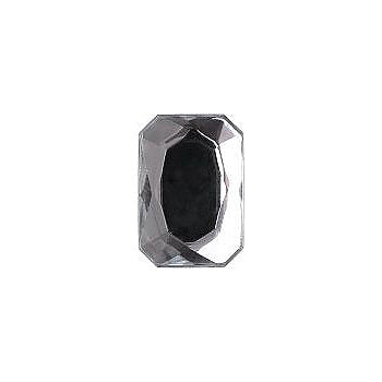 Octagon Faceted Flat Back Crystal Glass Stone, White 5 Transparent With Silver Foil (000300-Sf), Czech Republic