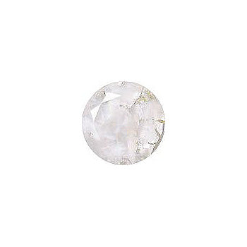 Round Faceted Pointed Back (Doublets) Crystal Glass Stone, White 8 With Silver (04030-Ag-Br-04030-0003), Czech Republic