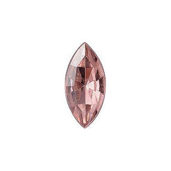 Navette Faceted Pointed Back (Doublets) Crystal Glass Stone, Pink 14 Transparent With Aluminium (70120-L-Al), Czech Republic