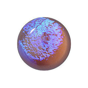 Round Cabochons Flat Back Crystal Glass Stone, Violet 6 Mexico Opals (Mex-20), Czech Republic