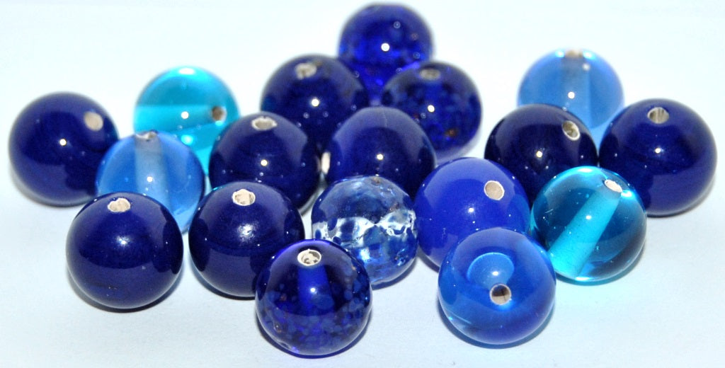 Czech Glass Hand Made Round Lampwork Beads, (L), Glass, Czech Republic