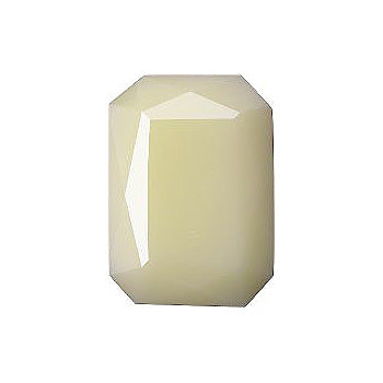 Octagon Faceted Pointed Back (Doublets) Crystal Glass Stone, Yellow 9 Opaque With Aluminium (71100-C-Al), Czech Republic