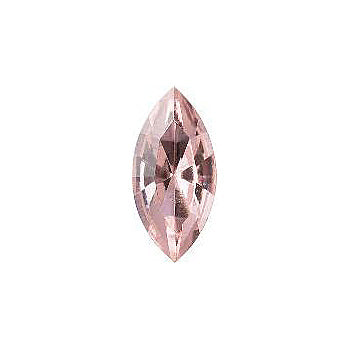Navette Faceted Pointed Back (Doublets) Crystal Glass Stone, Pink 15 Transparent With Aluminium (70110-L-Al), Czech Republic