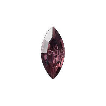 Navette Faceted Pointed Back (Doublets) Crystal Glass Stone, Violet 14 Transparent With Chrome (20010-Chr), Czech Republic