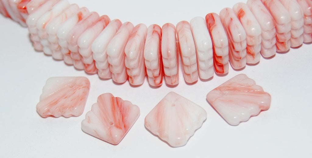 Shaped Pressed Glass Beads, (Colorb), Glass, Czech Republic