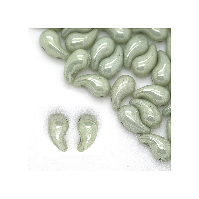 ZoliDuo Czech 2-hole glass beads Light Green Glass Czech Republic