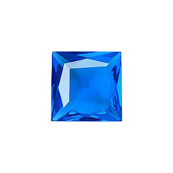 Square Faceted Pointed Back (Doublets) Crystal Glass Stone, Blue 11 Transparent (60050), Czech Republic