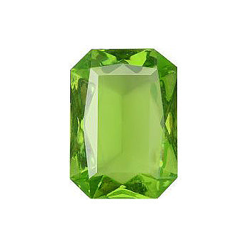Octagon Faceted Pointed Back (Doublets) Crystal Glass Stone, Light Green 5 Transparent (50260), Czech Republic