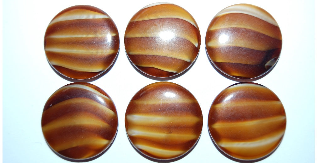Cabochon Round Flat Back, (), Glass, Czech Republic